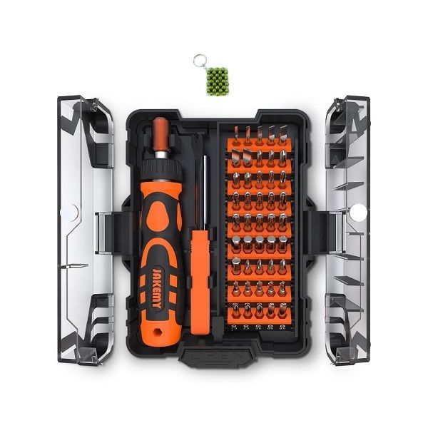 JM-6124 Portable Ratchet Handle Screwdriver Set Tool Kit + Keychain