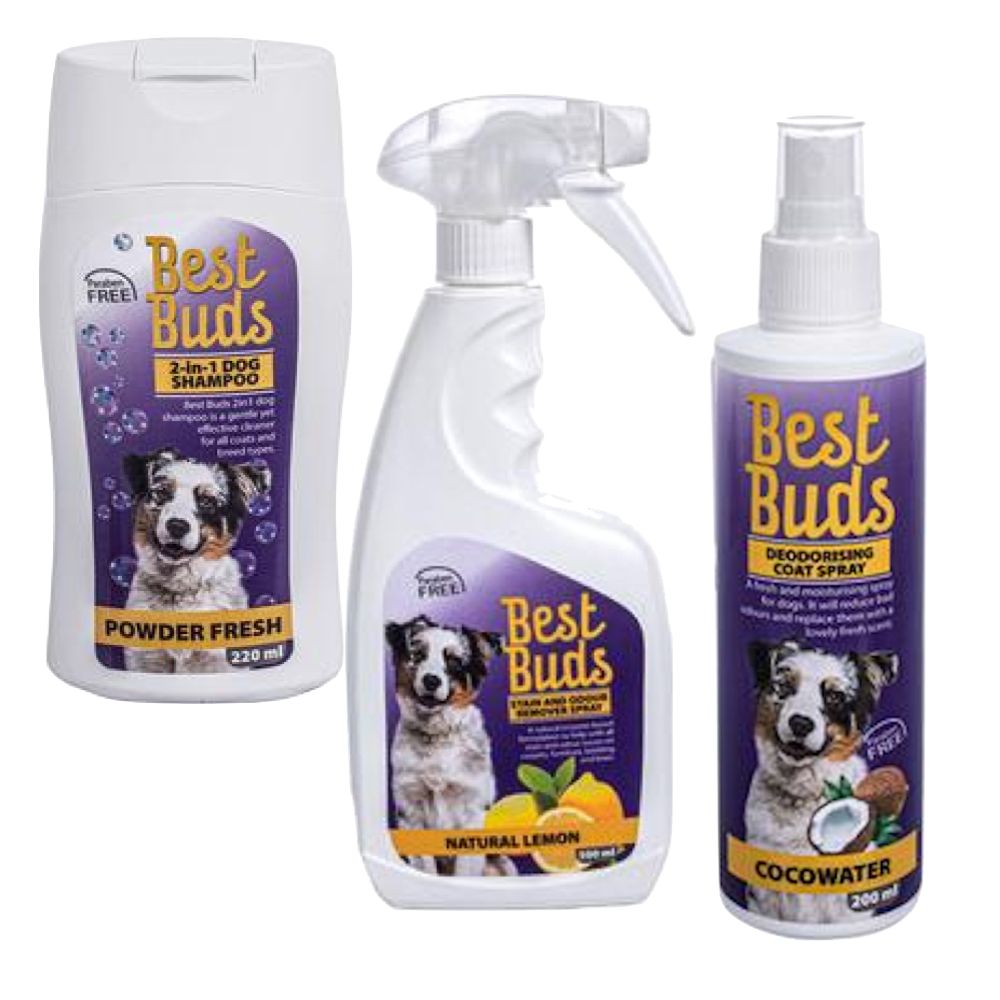 Pet Dog 2 in 1 Shampoo & Stain Odour Remover & Deodorant 3 Set Shop