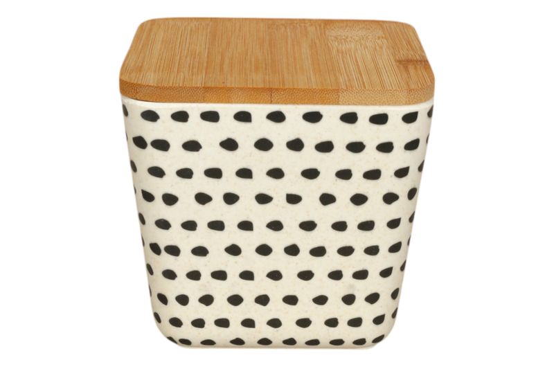 George &amp; Mason - Bamboo Fibre Black Spot Canister - 10.5cm