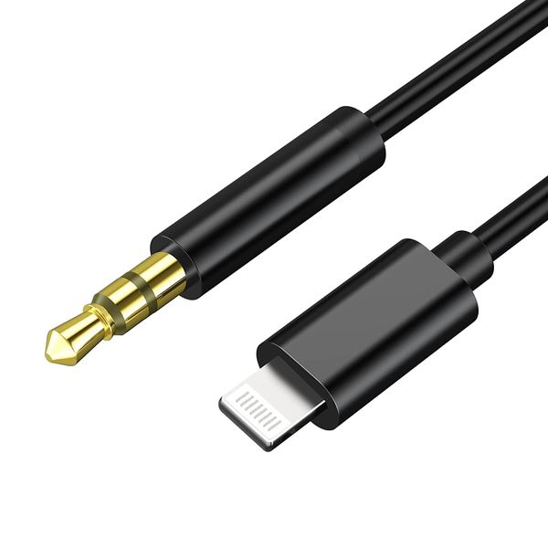 Lightning to 3.5 mm Aux Audio Cable for Apple Devices 1M - Black