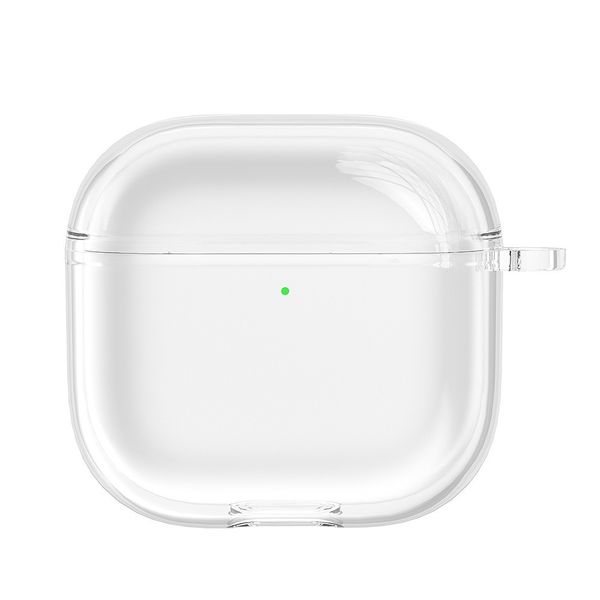 Clear Soft TPU Case with Buckle Transparent Compatible with AirPods 4