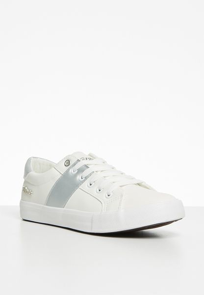 Women's Miss Black Baker 8 Sneaker - Silver