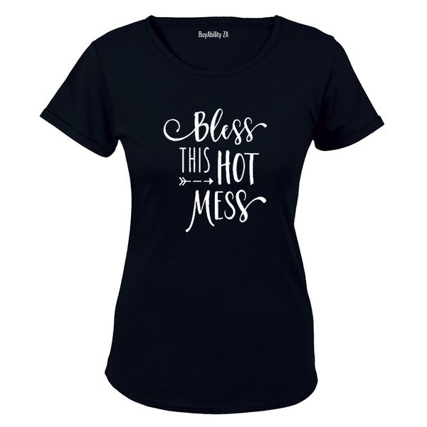 Bless this Hot Mess! - Ladies - T-Shirt - White