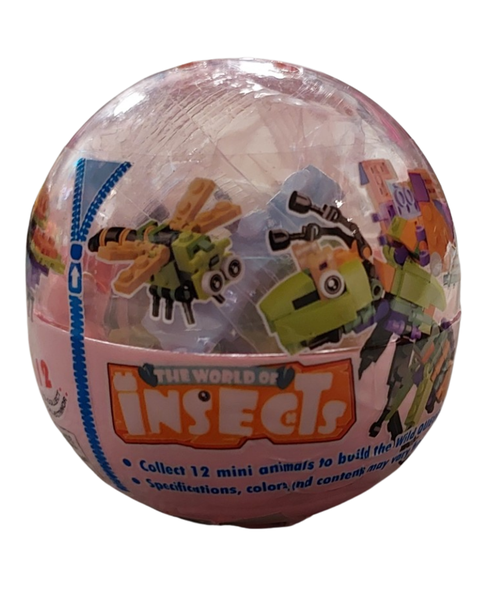 Egg with Blocks to Build and Insect