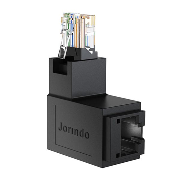 RJ45 Ethernet Adapter 90 Degree Right Bend for Connector