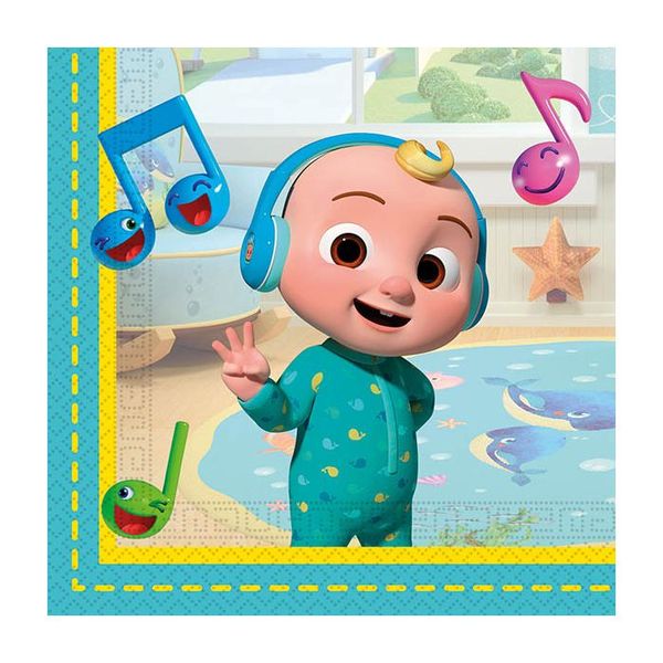 Cocomelon 2 Ply Paper NApkins 33 X 33cm