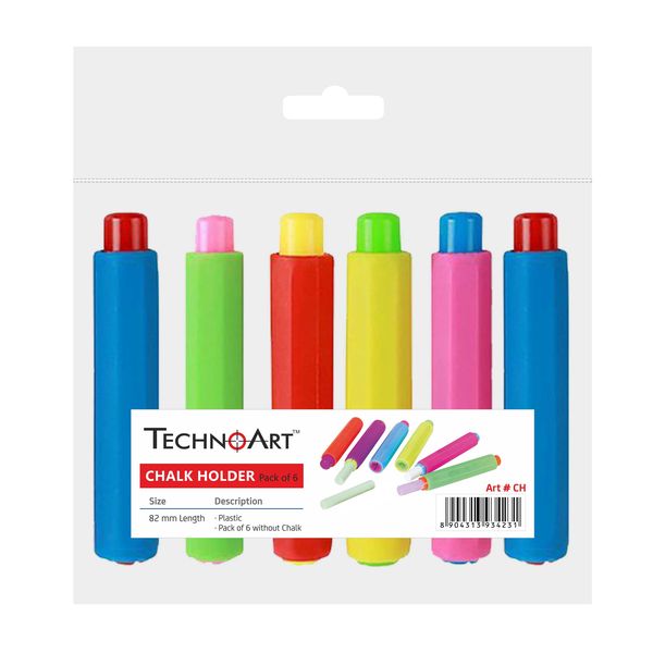 TechnoArt Chalk Holders 6's for Large blackboards divider - CHALK NOT INCL