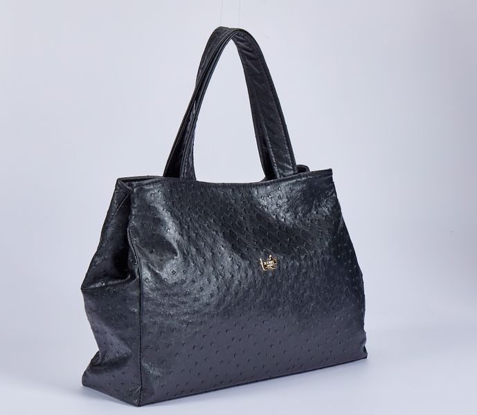 Brad Scott Scotty black ostrich overnight bag