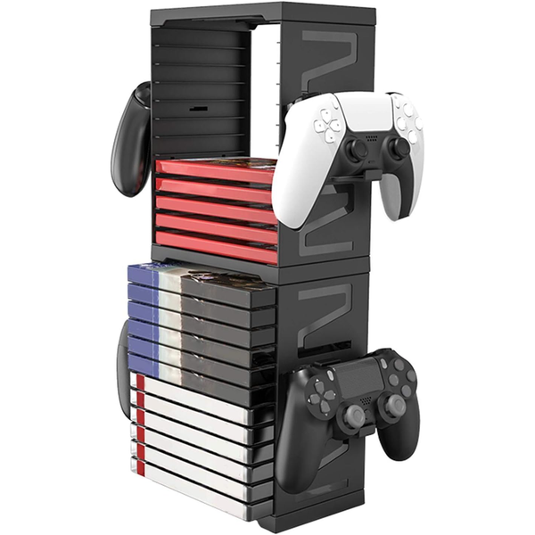 Game Storage Tower for PS5 PS4 Xbox Switch Games,Space-saving Shelves