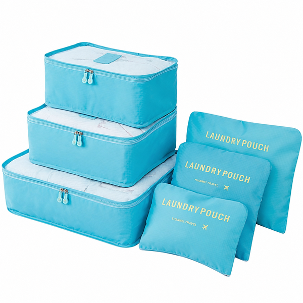 SKY-TOUCH Luggage Packing Cubes Organizer Set-Lite Blue - 6 Piece