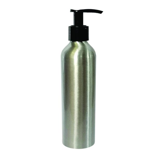 20 x 250ml Aluminium Bottle with Black Lotion Pump (24/41)