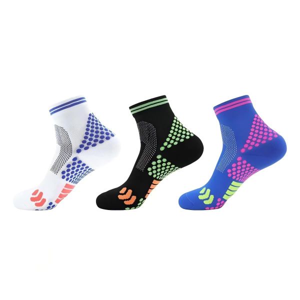 Women's/Men's Arch Support Running Socks - Soft Elastic Riding Short Socks