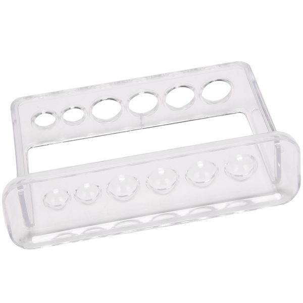 Plastic Clear Test Tube Rack 6 Holes Stand Lab Test Tube Stand Shelf School