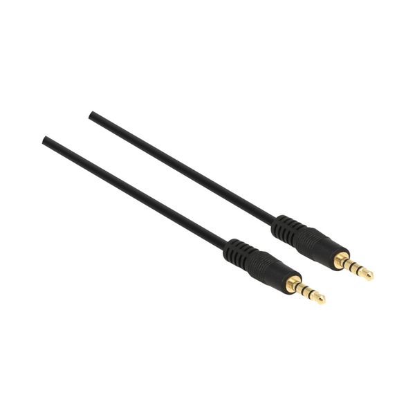 Delock Stereo Jack 3.5mm 4-Pin Male to Male Cable - 1m