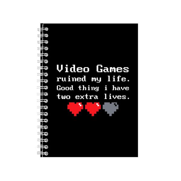 Video Games Notebook Gamer Gift Idea Writing Book A4 Notepad Pad 22