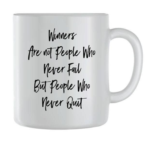 Winners Coffee Mugs for Men Women Motivational Graphic Sayings Cup Gift 173