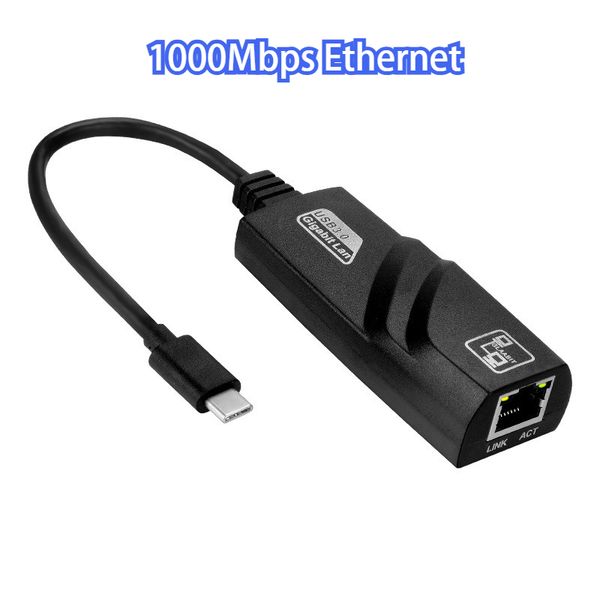 Type C to RJ45 Network Card USB3.0 100Mbps for Laptop