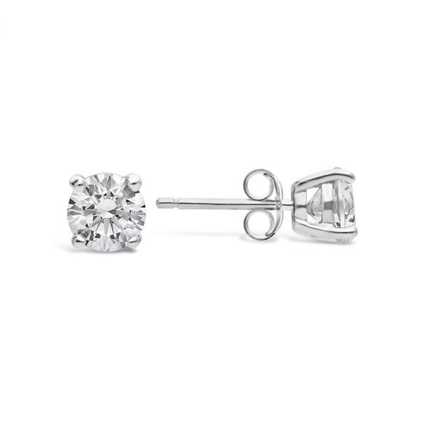 Broadway Jewellers-925 Sterling Silver- Cubic Zirconia Claw Stud Earrings