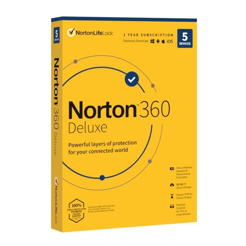 Norton 360 Deluxe 50Gb AF 1 User 5 Device 12 Months Shop Today Get 