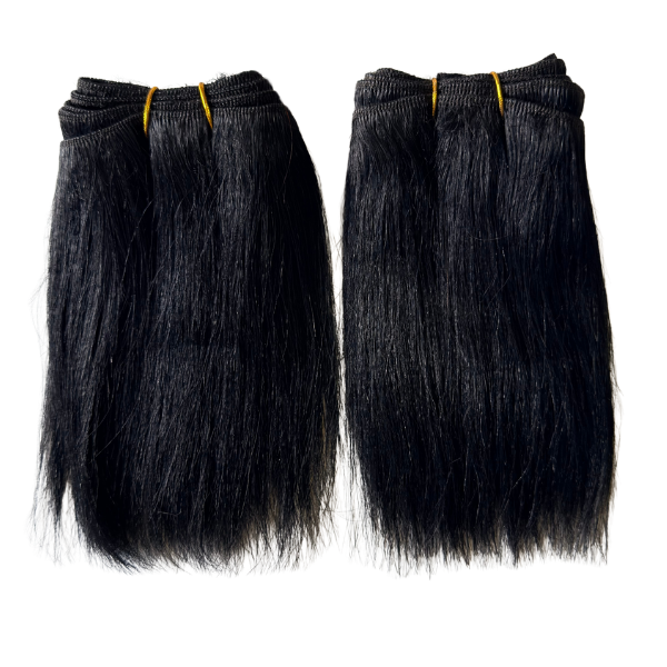 Yaki Straight Bundles Human Hair Pack Hair Kinky Straight Black 4 Inch