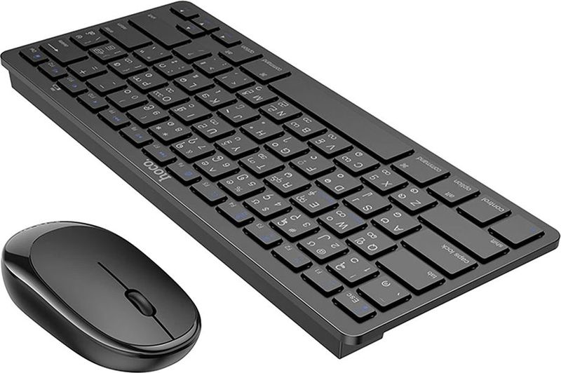 Wireless Black Keyboard &amp; Mouse Combo Bluetooth, Compact, Sleek Design