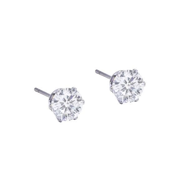 Androgyny Stainless Steel Cubic Zirconia Stud Earring