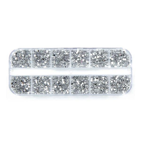 White Nail crystal Clear Round Crystal Rhinestones 3 Sizes