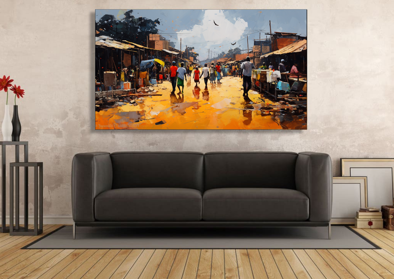 Canvas Wall Art -Hustle and Flow Abstract - HC1028