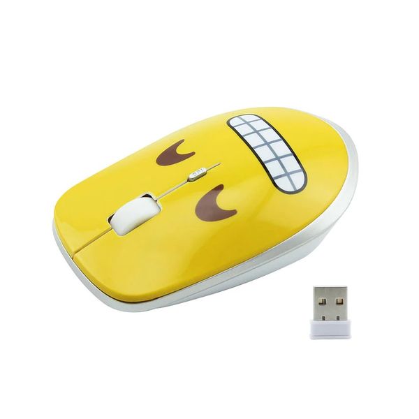 Grinning Cute Portable Wireless Emoji Expression 2.4GHz Mouse