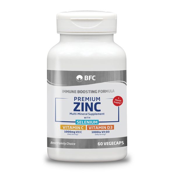 BFC - Premium Zinc + Selenium + Vitamin C+D3 60 Capsules x 2
