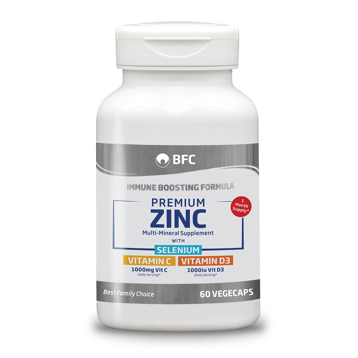 Premium Zinc with Selenium, Vitamin C & Vitamin D3 - Adults - 60s ...