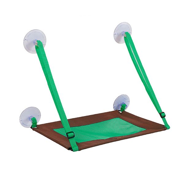 Portable Foldable Suction Cup Breathable Pet Hammock - Green