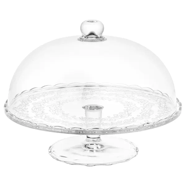 Cake Stand Footed with Dome Glass RVT-BW585