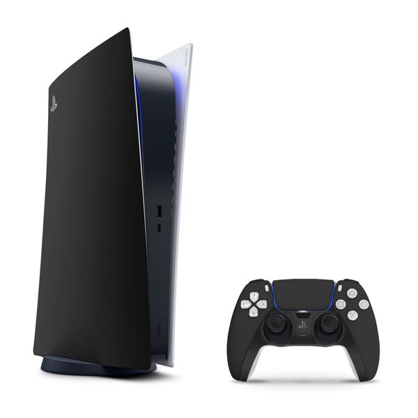 Decal Skin Compatible with PS5 Digital - Matt Black 2024 (Decal Only)