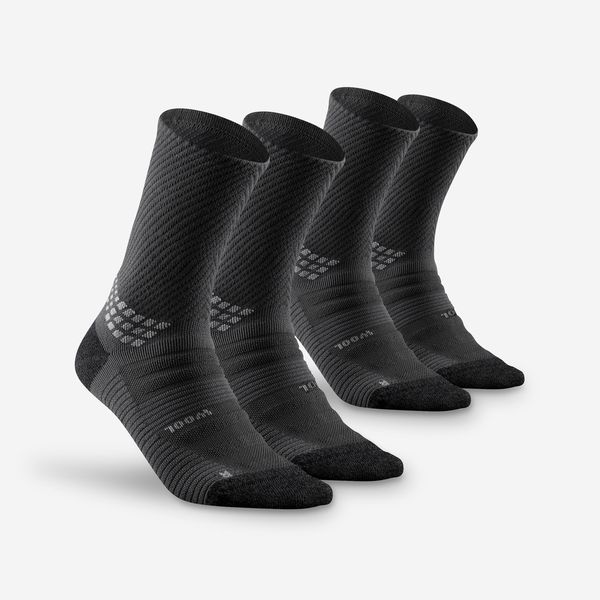 Quechua Hiking Socks - Hike 900 High Black - 2 Pairs