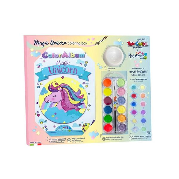 Toy Color - Magic Unicorn Painting Gift Set - Watercolours + Tempera 32pcs