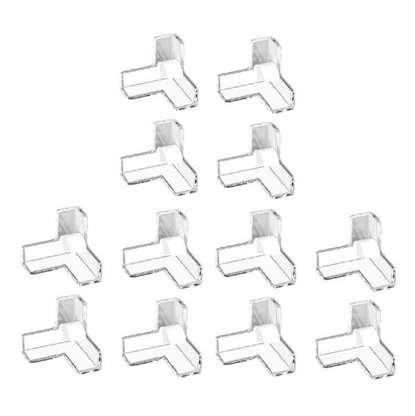 12 Pack - T-Shaped Corner Safety Guards - Transparent