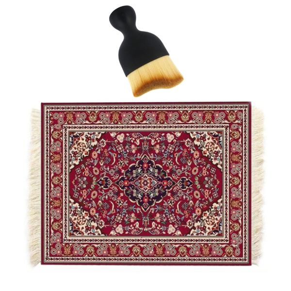 Persian-Style Mouse Pad (23x18cm) + Precision Cleaning Brush