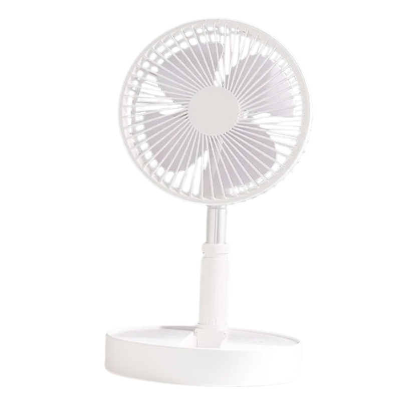 Stretchable Telescopic Rechargeable Collapsible Floor Fan | Shop Today ...