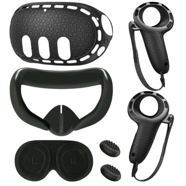 7 Piece - Silicone Protective Cover Set Compatible with Quest 3 VR