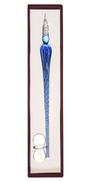 Glass Calligraphy Dipping Pen - Ice Blue