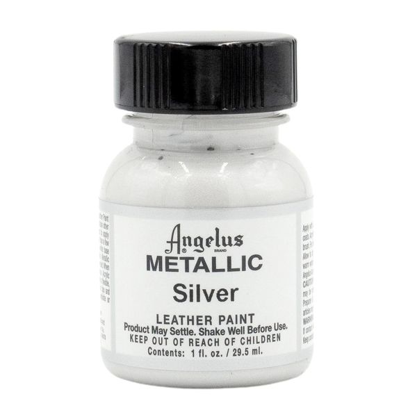 Angelus Acrylic Leather Paint - Silver 1oz