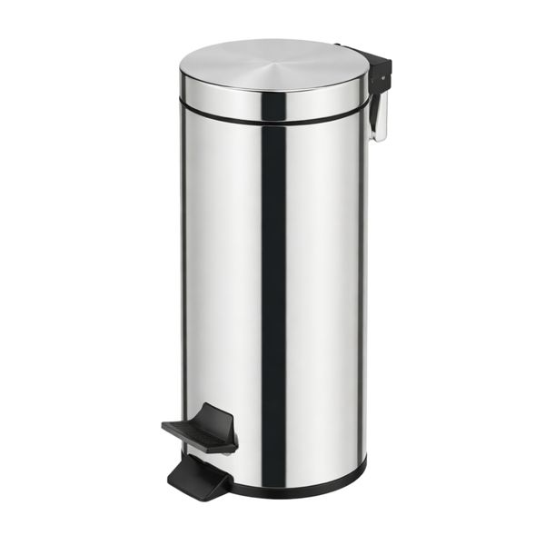 Silver Semi-Circular Step-On Bin