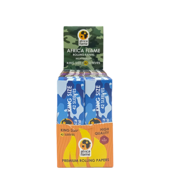 Africa Flame Rolling Paper King Size - 50Piece Booklets - Army Design