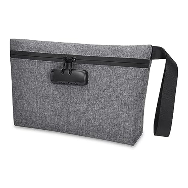 Waterproof Bank Bag with Zipper and Lock for Cash, Cell Phone A
