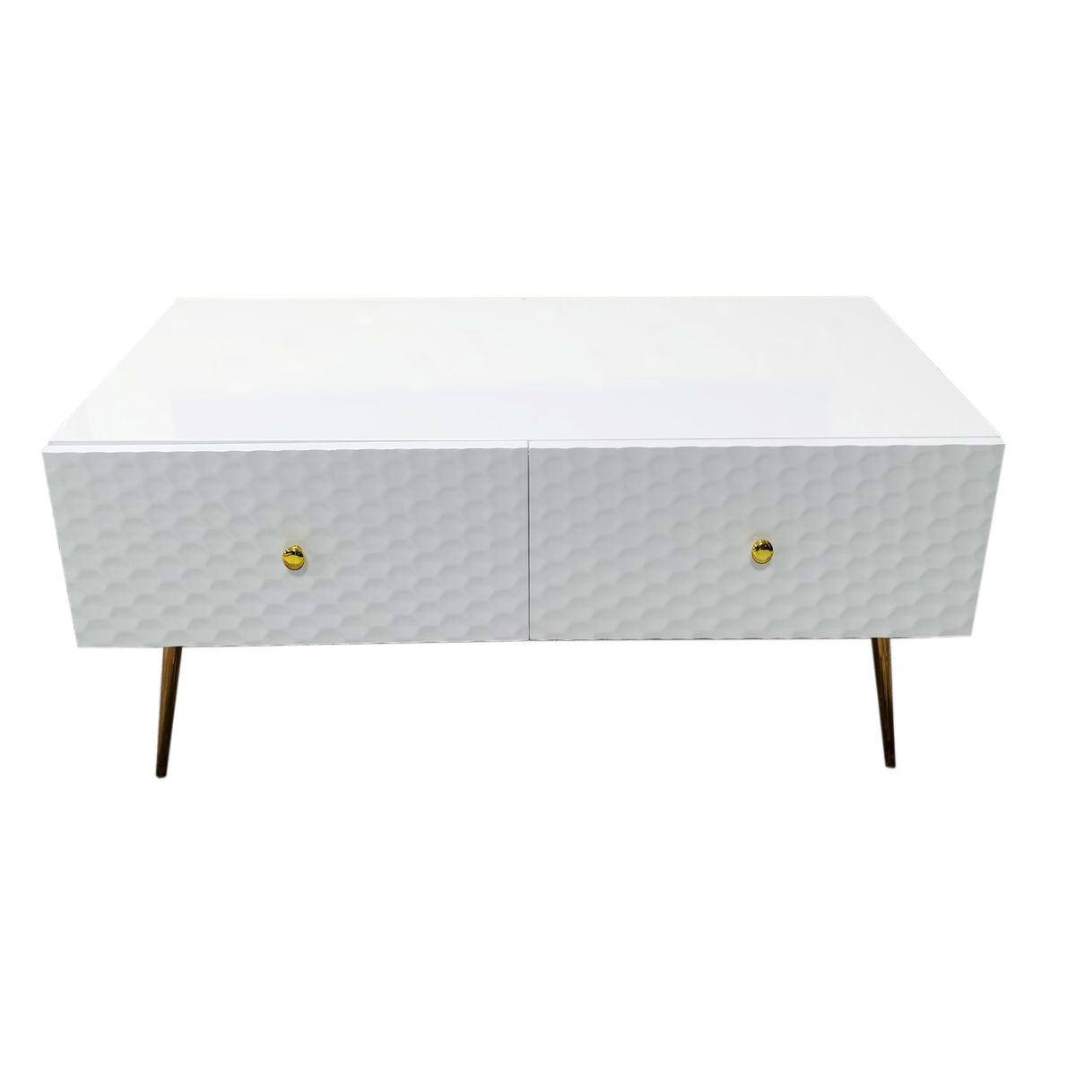 Ivy White Coffee Table with Gold | Shop Today. Get it Tomorrow ...