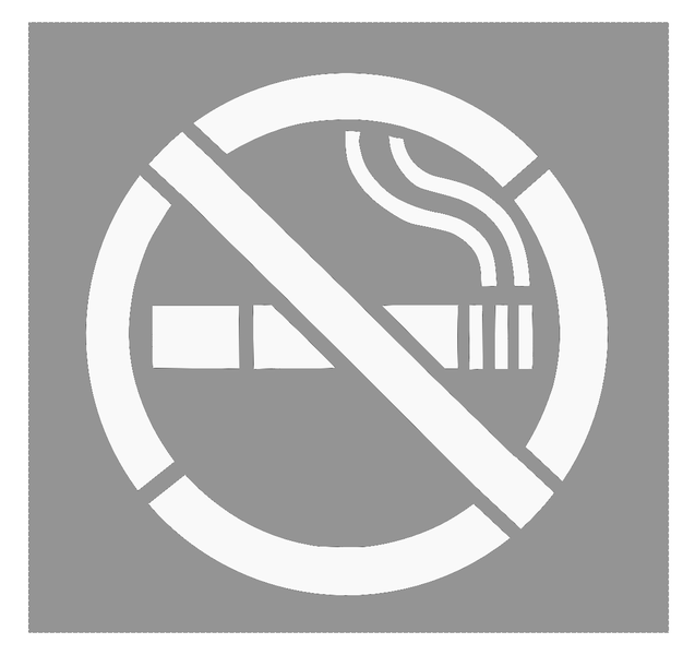 No Smoking Stencil 30 x 30 cm