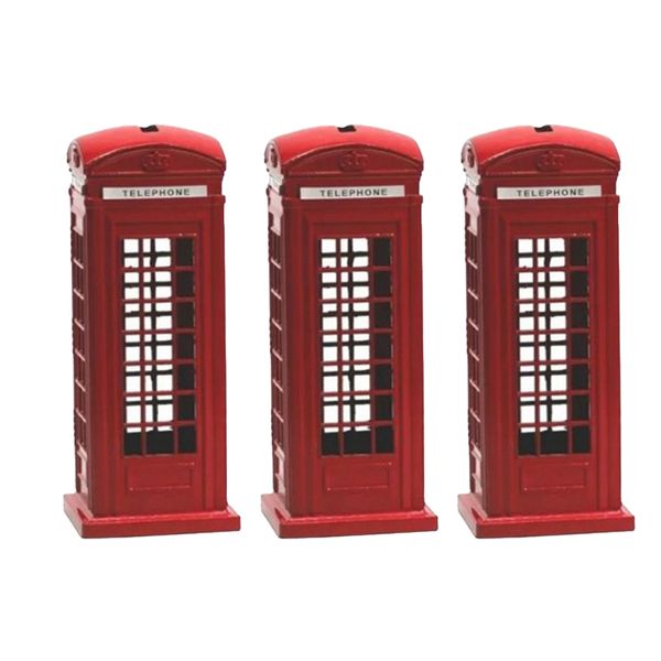 Telephone Booth Piggy Bank Piggy Bank Souvenir Great Gift 18Cm
