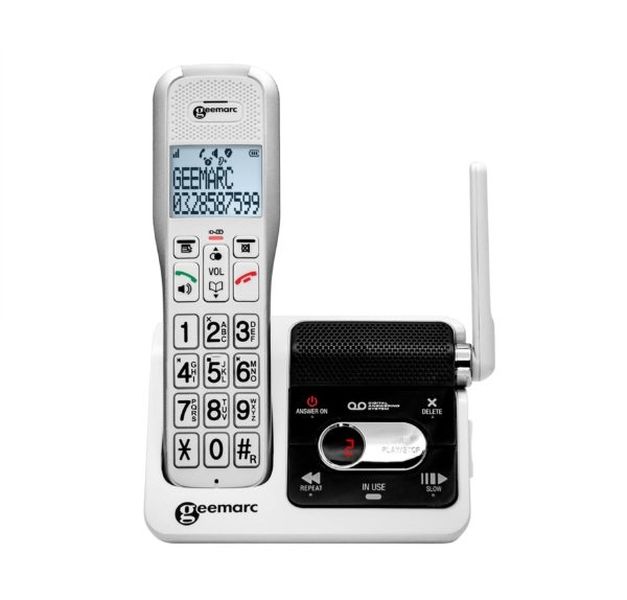 Geemarc Cordless Amplified (50dB) Telephone with answering machine