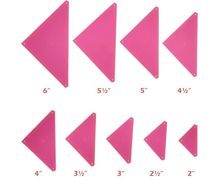Sew Easy Template Triangle Set - 9 Pieces